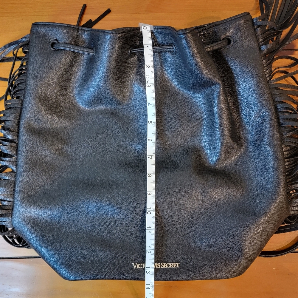 Victoria's Secret Black Backpack with Fringe - Picture 9 of 10